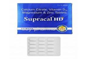 Supracal HD, Calcium Citrate/ Vitamin D3/ Magnesium Hydroxide/ Zinc