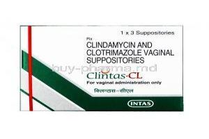 Clintas-CL Vaginal Suppository, Clindamycin / Clotrimazole