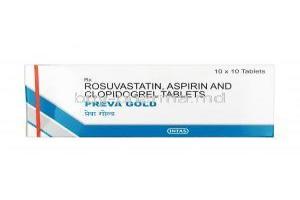Preva Gold, Aspirin / Rosuvastatin /  Clopidogrel