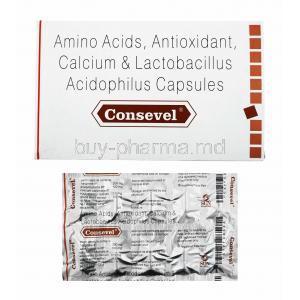 Consevel, L-Arginine/ Acetylcysteine/ Calcium/ Grape Seed Extract