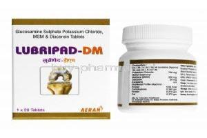 Lubripad DM, Glucosamine/ Diacerein/ Methyl Sulfonyl Methane