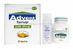 Advent Oral Suspension Orange Flavour, Amoxycillin/ Clavulanic Acid