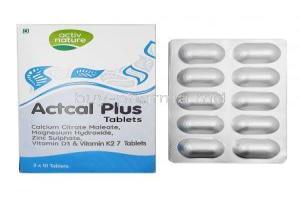 Actal Plus, Calcium Maleate/ Magnesium Hydroxide/ Zinc Sulphate/ Vitamin D3/ Vitamin K