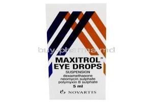Maxitrol eye drops, Dexamethasone/ Neomycin/ Polymyxin B