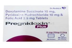 Pregnidoxin Plus, Doxylamine/ Vitamin B6/ Folic Acid