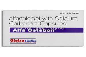 Alfacalcidol/ Elemental Calcium, Alfa Ostebon  Capsule