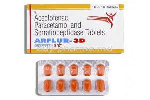 Aceclofenac/ Paracetamol/ Serratiopeptidase Tablet