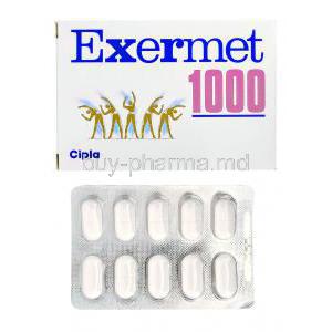 Exermet, Metformin 1000mg Prolonged-release