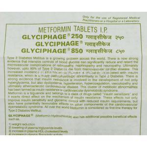 Glyciphage, Metformin 850 mg information sheet 1