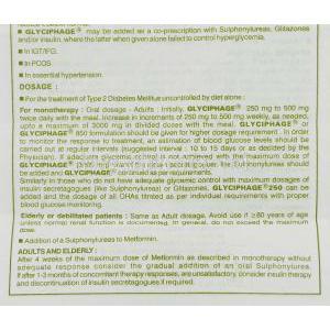 Glyciphage, Metformin 850 mg information sheet 3