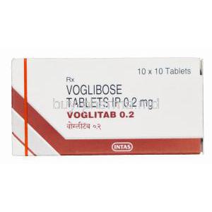 Voglitab 0.2, Generic Volibo, Voglibose 0.2mg Box