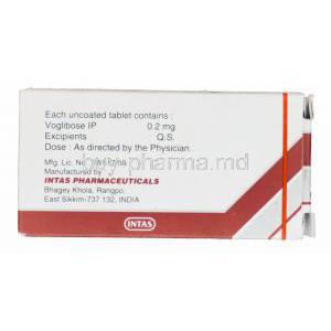 Voglitab 0.2, Generic Volibo, Voglibose 0.2mg Box Information