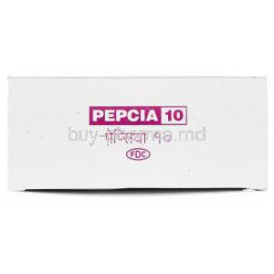 Pepcia 10, Generic Aciphex, Rabeprazole Sodium 10mg Box Top