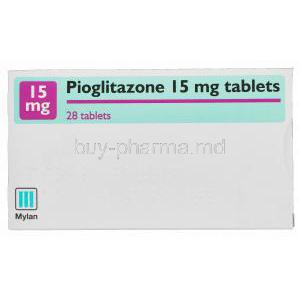 PIOGLITAZONE, Generic ACTOS, Pioglitazone 15mg Box