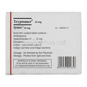 Tryptomer, Amitriptyline Box Composition