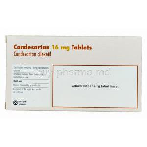 CANDESARTAN, Generic Atacand, Candesartan Cilexetil 16mg Box Information