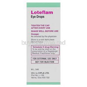 Loteflam, Loteprednol etabonate Suspension Eyedrops