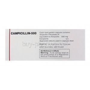 Campicillin-500, Ampicillin 500mg Box Information