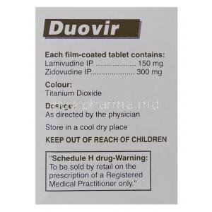 Duovir, Generic Combivir, Lamivudine, Zidovudine Cipla Composition