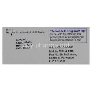 Lipvas, Atorvastatin 10mg Tablet (Cipla) Manufacturing Data