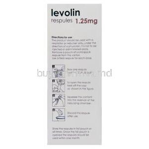 Levolin, Generic Xopenex Respules, Levosalbutamol Respules 1.25 mg Cipla Directions