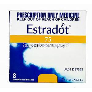 Estradot Oestradiol 75mcg Transdermal Patches box