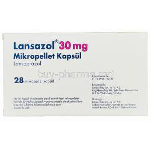 Lansazol, Generic  Prevacid, Lansoprazole  30mg (Turkey)
