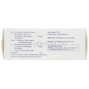 Clopitorva, Atorvastatin/ Clopidogrel 10mg/ 75mg storage condition