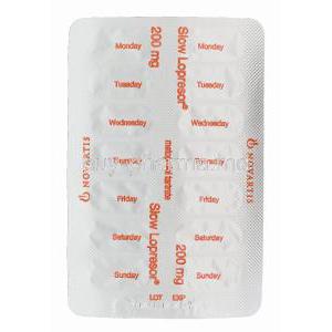 Slow Lopresor, Metoprolol Tartrate 200mg blister pack information