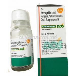 Augmentin,Amoxycillin and potassium clavulanate Oral Suspension 5.4g 30ml