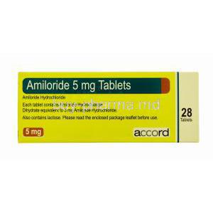 Midamor, Amiloride, 28 tabs 5 mg, Information on ingredients
