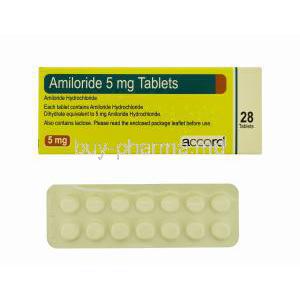 Midamor, Amiloride Accord, 28 tabs 5 mg, Box with blister