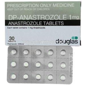 Generic Arimidex, Anastrozole 1 mg box and tablet