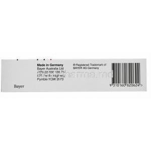 Adalat Oros, Nifedipine  60mg, 30 tablets, box information made in Germany Bayer Australia Ltd.
