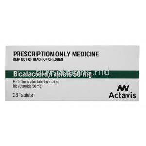 Generic Casodex, Bicalaccord, Bicalutamide 28tabs 50mg, packaging information