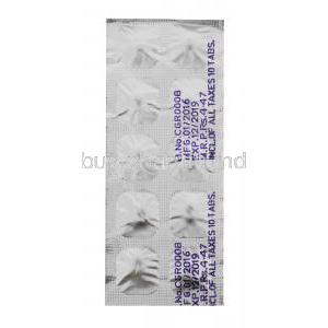 Generic Largactil, Chlorpromazine 50mg, blister pack back