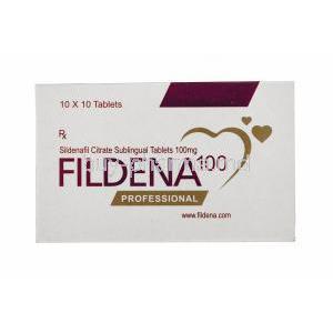 Generic Viagra, Sildenafil Citrate, Fildena 100mg 100tabs, Sublingual tablets professional