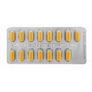 Generic Zocor, Zimstat, Simvastatin 80mg 30 tablets, Alphapharm, Blister pack front view with pills