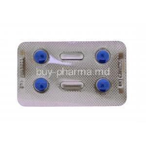 Sildenafil, Dr. Reddy's, Film coated tablets, 25mg 4 tabs, blister pack front view