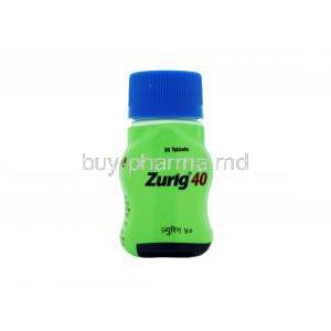 Zurig 40, Febuxostat, 30 tablets, bottle front view