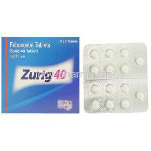 Zurig, Febuxostat 40mg ( Zurig - Zydus )