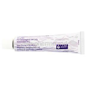 Ovestin Vaginal Cream, Oestriol, 1g, 1mg Oestriol, 15g, Aspen, tube back presentation with instructions,