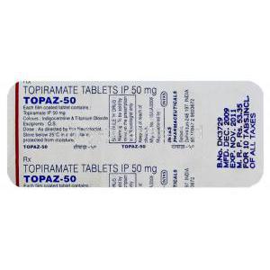 Generic  Topamax, Topiramate 50 mg Tablet blister pack