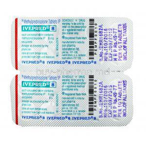 Ivepred, Methylprednisolone 8mg, blister pack