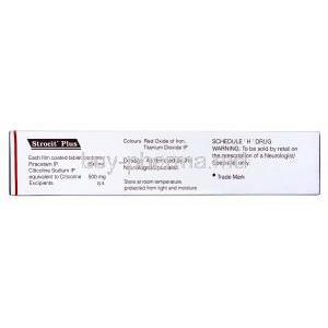 Strocit Plus, Piracetam/ Citicoline dosage