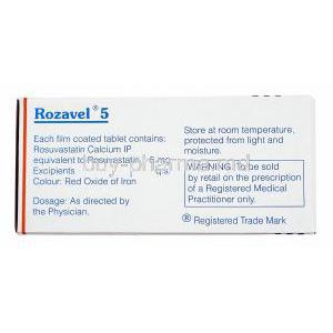 Rozavel, Rosuvastatin 5mg dosage