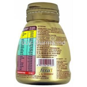 Revital H 30 cupsules, Vitamins, Minerals and Ginseng bottle back