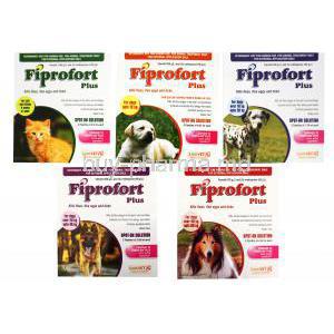 Fiprofort Plus, Fipronil, S-Methoprene, boxes front presentation