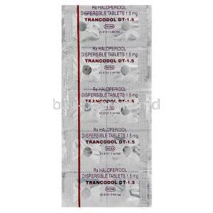 Trancodol, Generic Haldol, Haloperidol 1.5 mg Packaging information