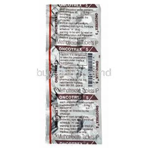 Oncotrex, Methotrexate 5mg tablets